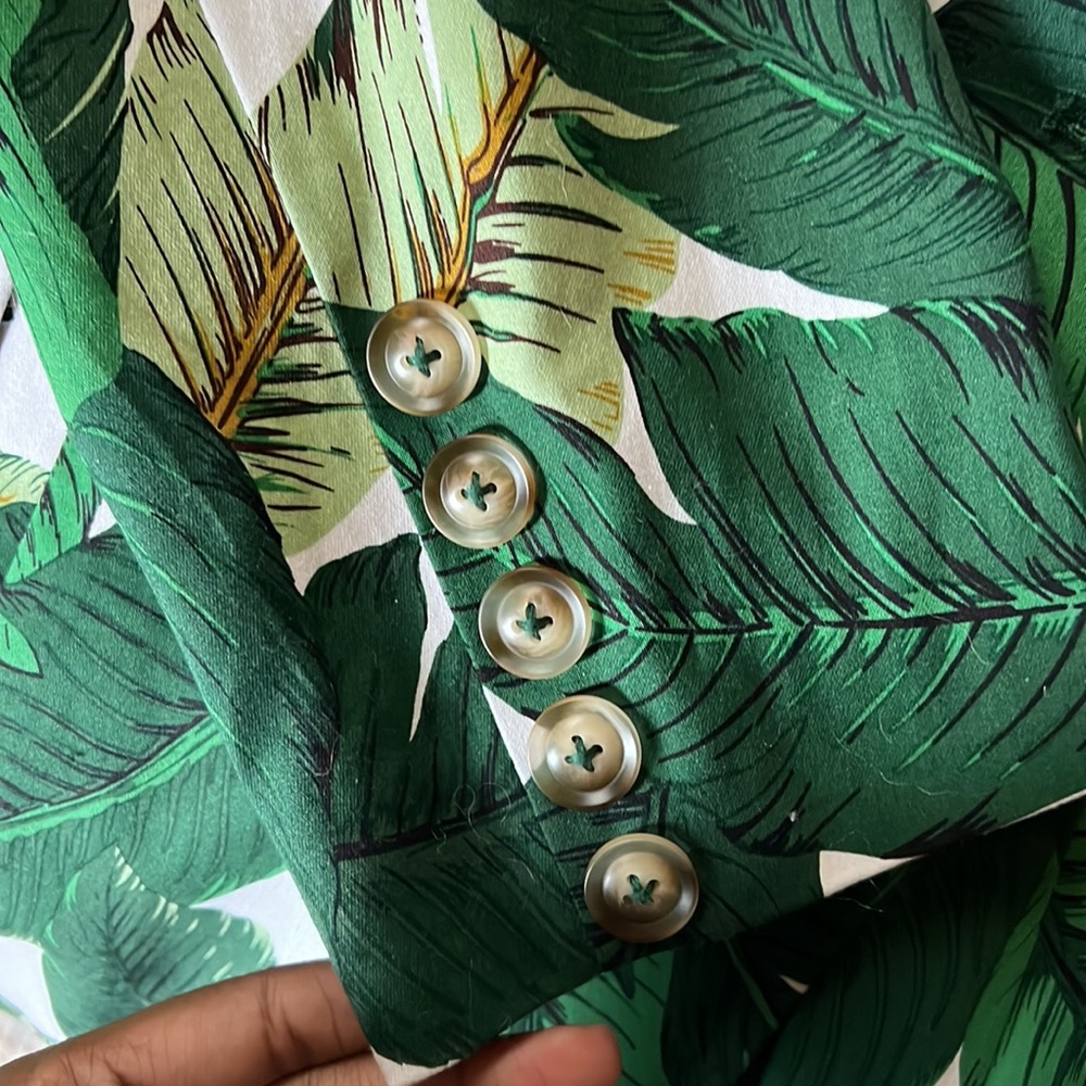 Women’s Palm Tree Print Blazer Size XL. - Picture 8 of 8
